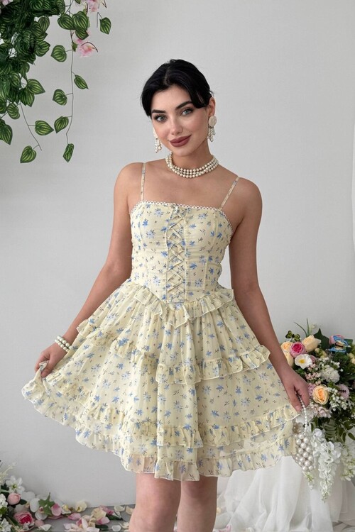 Yuma İp Askılı Elbise