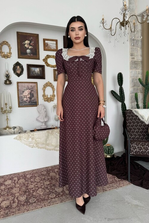 Zean Fiyonk Detaylı Elbise