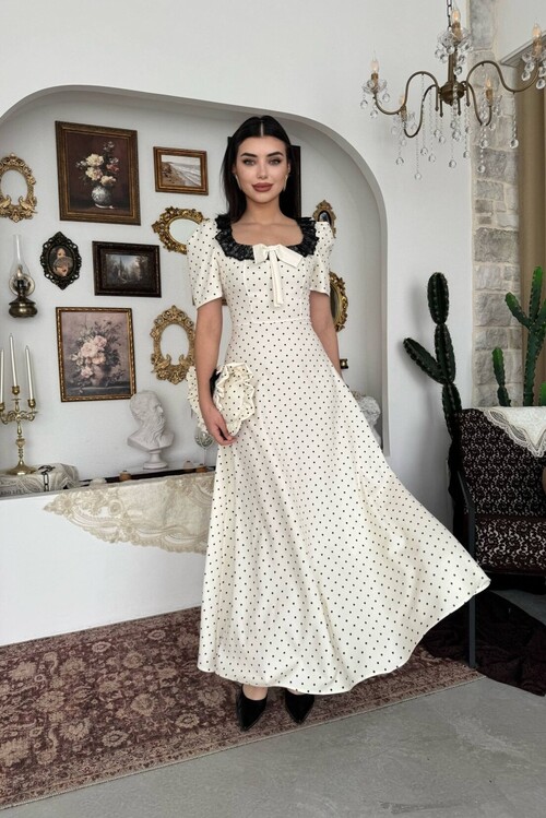 Zean Fiyonk Detaylı Elbise