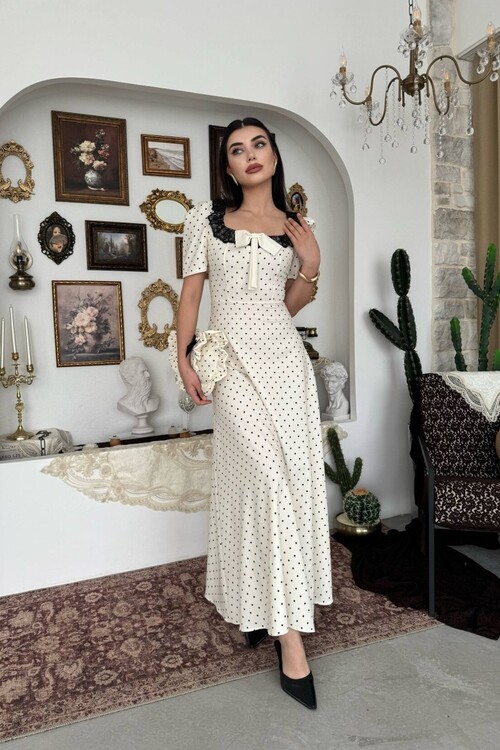 Zean Fiyonk Detaylı Elbise