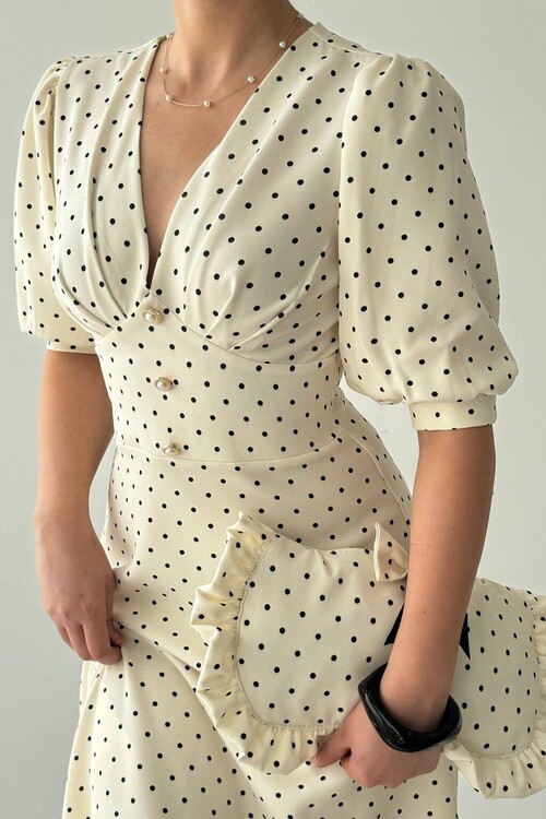 Zoen Düğme Detaylı Elbise