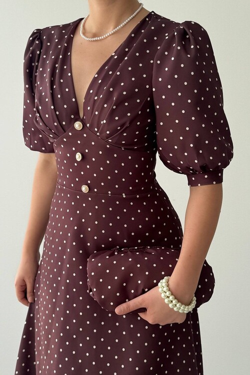 Zoen Düğme Detaylı Elbise