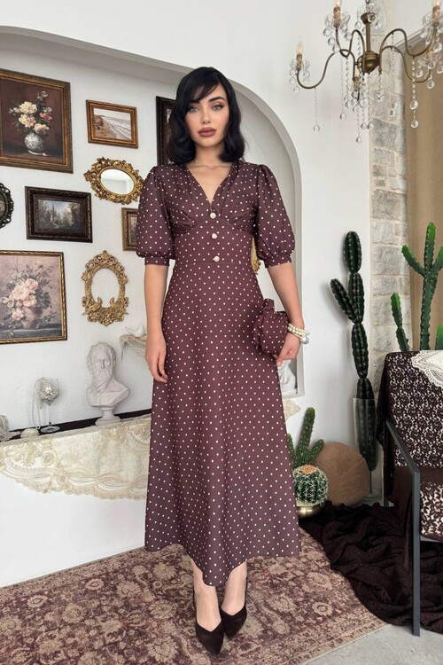 Zoen Düğme Detaylı Elbise