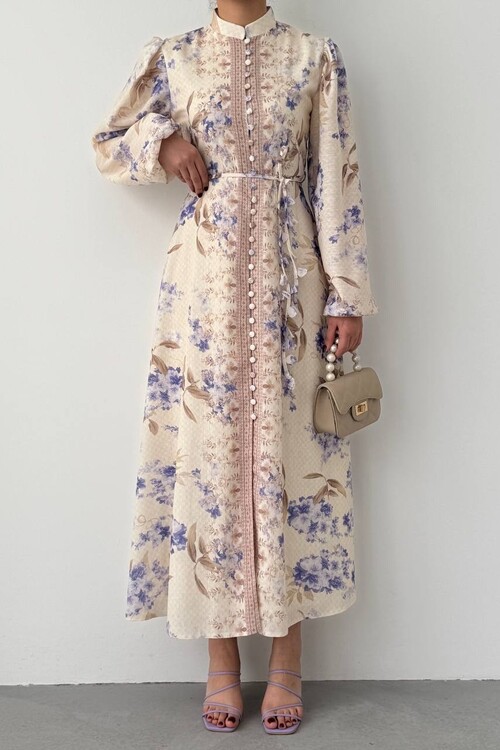 Zorya Düğme Detaylı Elbise