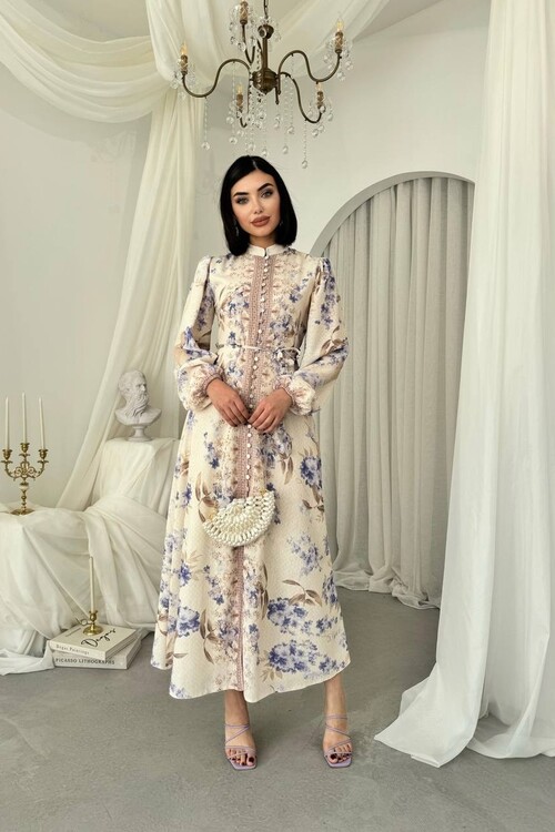 Zorya Düğme Detaylı Elbise