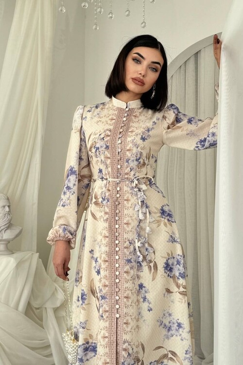 Zorya Düğme Detaylı Elbise