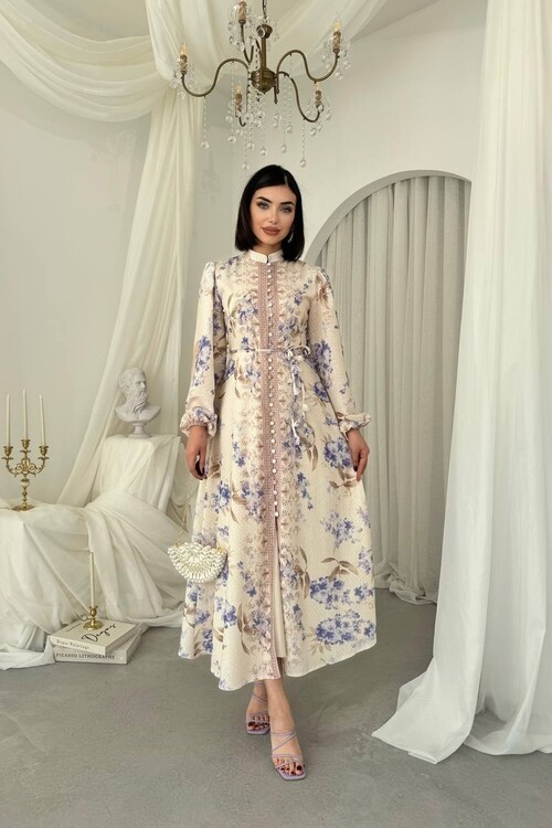 Zorya Düğme Detaylı Elbise