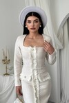 Bensu Düğme Detaylı Elbise