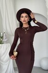 June Büzgü Detaylı Elbise