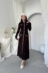 Orla Düğme Detaylı Elbise