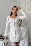 Poner Düğme Detaylı Elbise