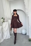 Veras Broş Detaylı Elbise