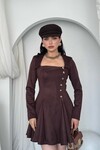 Veras Broş Detaylı Elbise