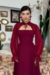 Wome Pelerin Detaylı Elbise