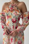 Joseph Colorful Rose Detailed Dress