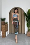 Lara Transparent Midi Skirt