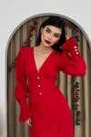 Meta Button Detailed Dress