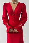Meta Button Detailed Dress
