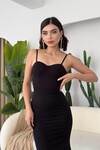 Dominic Midi Dress with Gathered Skirt