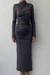 Dorra Slit Long Sleeve Dress
