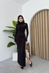 Dorra Slit Long Sleeve Dress