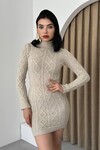 Livorna Boğazlı Mini Elbise 
