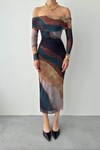 Sevilla Madonna Collar Tulle Dress