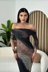 Sevilla Madonna Collar Tulle Dress