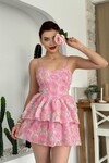 Flora İp Askılı Elbise