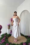 Kalf Çiçek Detaylı Elbise
