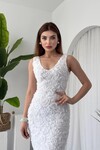 Kren Gül Detaylı Elbise