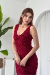 Kren Gül Detaylı Elbise