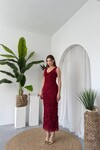 Kren Gül Detaylı Elbise