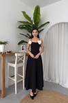 Matilda Gül İp Askılı Elbise