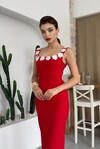 Mıng Çiçek Detaylı Elbise