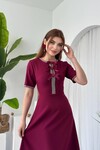 Wera Stoned Bow Detailed Dress