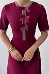 Wera Stoned Bow Detailed Dress