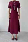 Wera Stoned Bow Detailed Dress