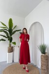 Wera Taşlı Fiyonk Detaylı Elbise