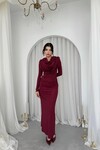 Crimson Drape Elbise