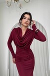 Crimson Drape Elbise